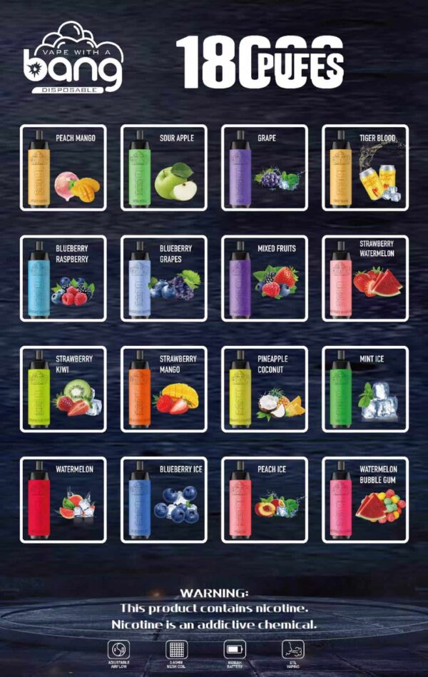 Bang Crown Bar 18000 Puffs Leather-Wrapped Disposable Vape – 0–5% Nicotine Options