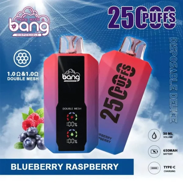 Bang 25000 Puffs LED Display Disposable Vape Pod – 0–5% Nicotine Electronic Cigarette