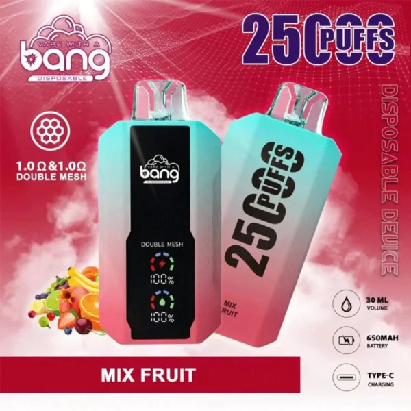 Bang 25000 Puffs LED Display Disposable Vape Pod – 0–5% Nicotine Electronic Cigarette