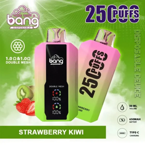 Bang 25000 Puffs LED Display Disposable Vape Pod – 0–5% Nicotine Electronic Cigarette