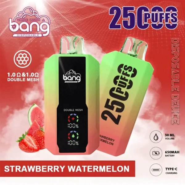 Bang 25000 Puffs LED Display Disposable Vape Pod – 0–5% Nicotine Electronic Cigarette