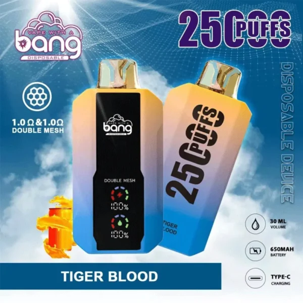 Bang 25000 Puffs LED Display Disposable Vape Pod – 0–5% Nicotine Electronic Cigarette