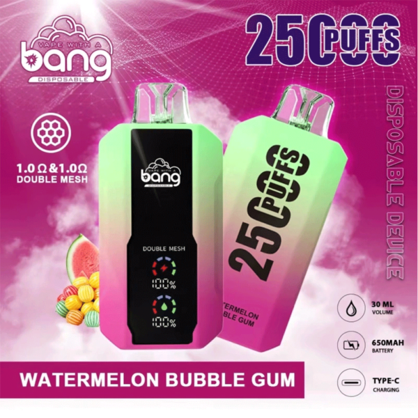 Bang 25000 Puffs LED Display Disposable Vape Pod – 0–5% Nicotine Electronic Cigarette