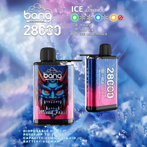 Bang 28000 Puffs Disposable Vape Pen – Adjustable Ice Level | Original 28K Puff Device