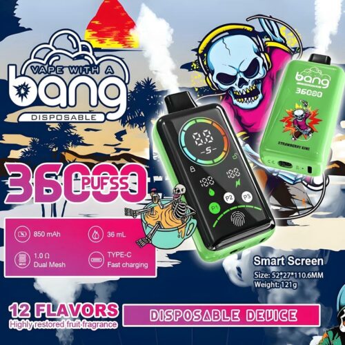 Bang 36000 – 36K Puffs Disposable Vape with Fingerprint Unlock & Power Control