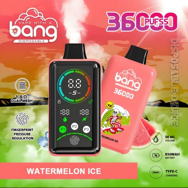 Bang 36000 – 36K Puffs Disposable Vape with Fingerprint Unlock & Power Control