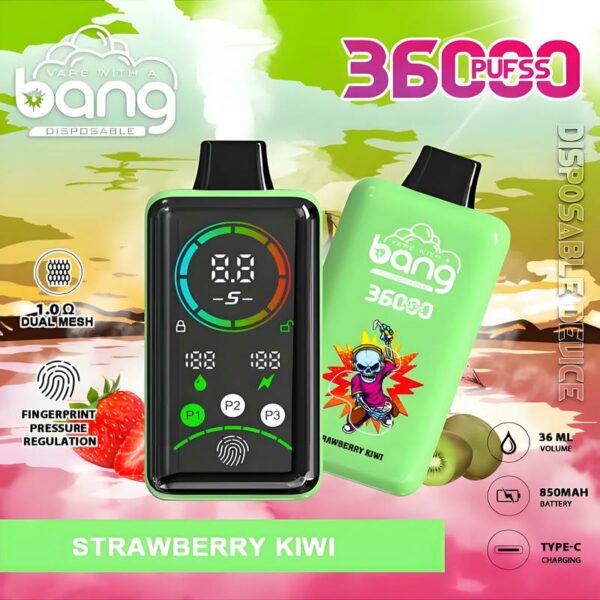 Bang 36000 – 36K Puffs Disposable Vape with Fingerprint Unlock & Power Control