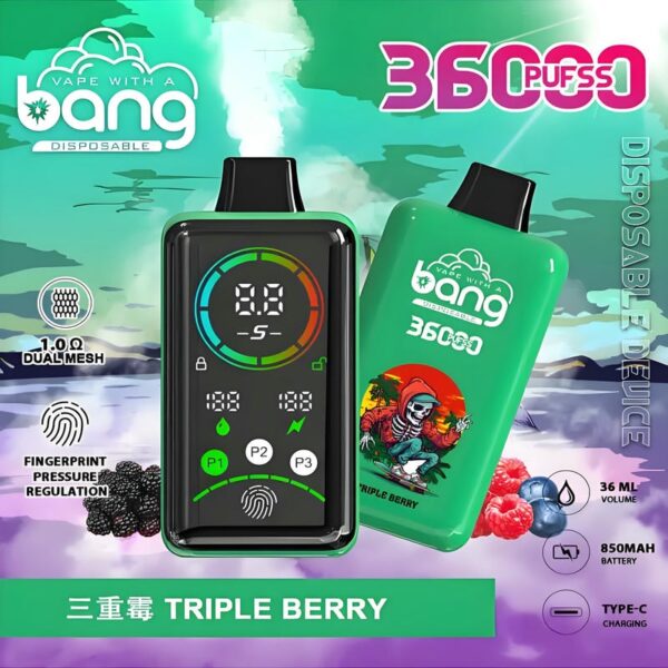 Bang 36000 – 36K Puffs Disposable Vape with Fingerprint Unlock & Power Control