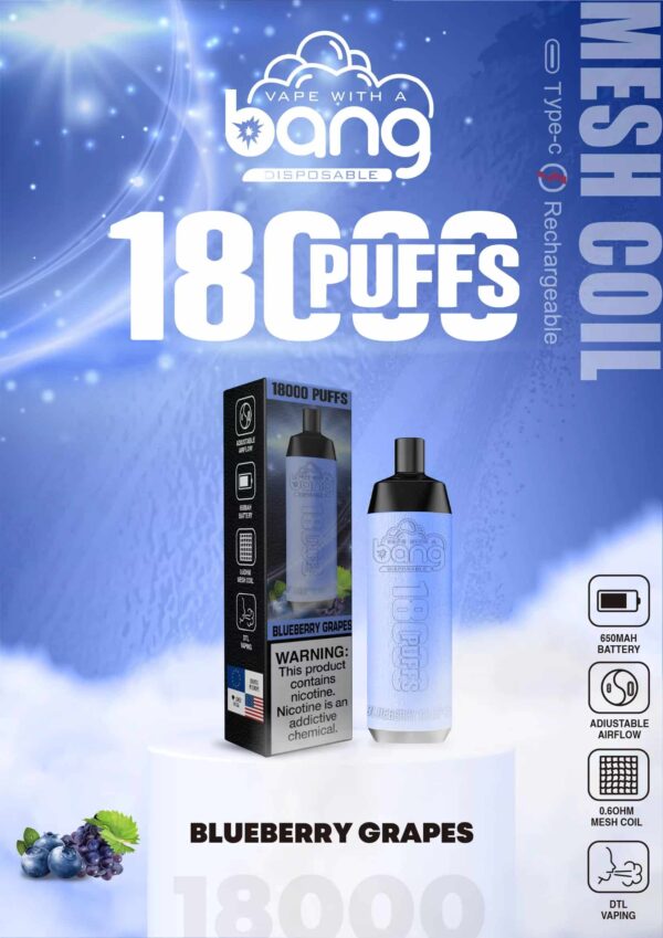 Bang Crown Bar 18000 Puffs Leather-Wrapped Disposable Vape – 0–5% Nicotine Options
