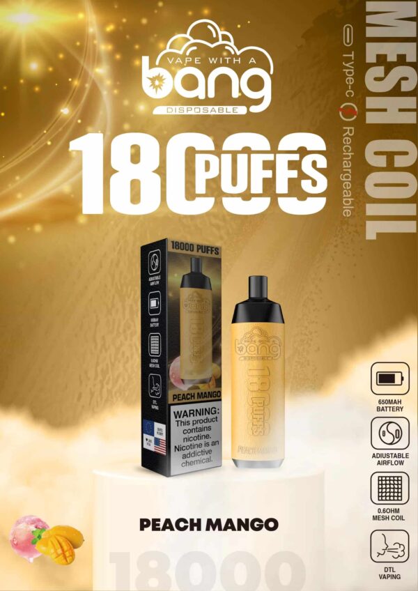 Bang Crown Bar 18000 Puffs Leather-Wrapped Disposable Vape – 0–5% Nicotine Options