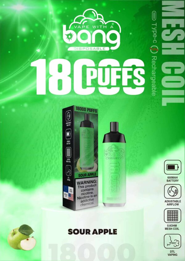 Bang Crown Bar 18000 Puffs Leather-Wrapped Disposable Vape – 0–5% Nicotine Options