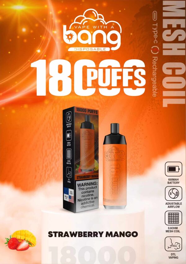 Bang Crown Bar 18000 Puffs Leather-Wrapped Disposable Vape – 0–5% Nicotine Options