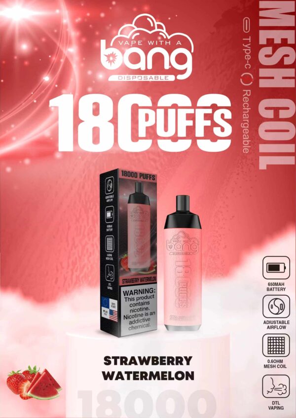 Bang Crown Bar 18000 Puffs Leather-Wrapped Disposable Vape – 0–5% Nicotine Options