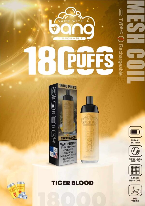 Bang Crown Bar 18000 Puffs Leather-Wrapped Disposable Vape – 0–5% Nicotine Options