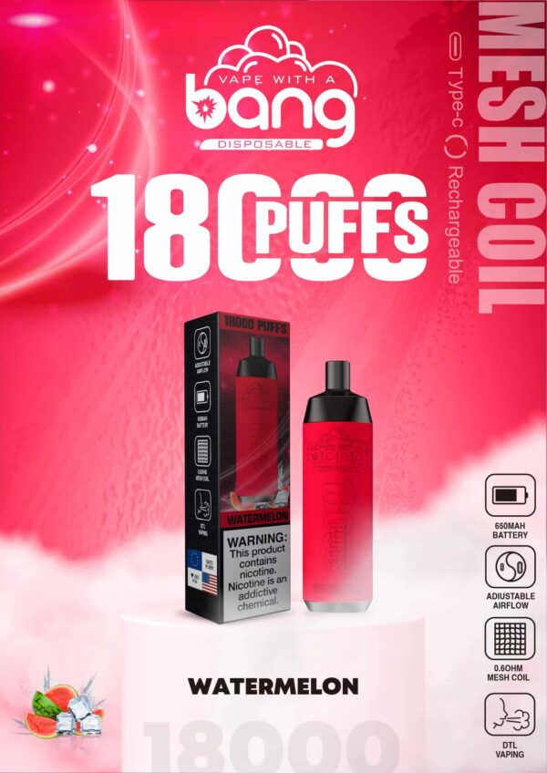 Bang Crown Bar 18000 Puffs Leather-Wrapped Disposable Vape – 0–5% Nicotine Options
