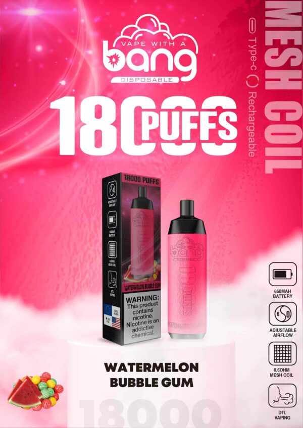 Bang Crown Bar 18000 Puffs Leather-Wrapped Disposable Vape – 0–5% Nicotine Options