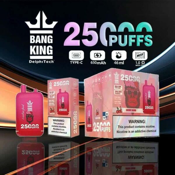 Bang King 25000 Puffs Dual Cartridge Vape – 0/2/3/5% Nicotine Disposable Device