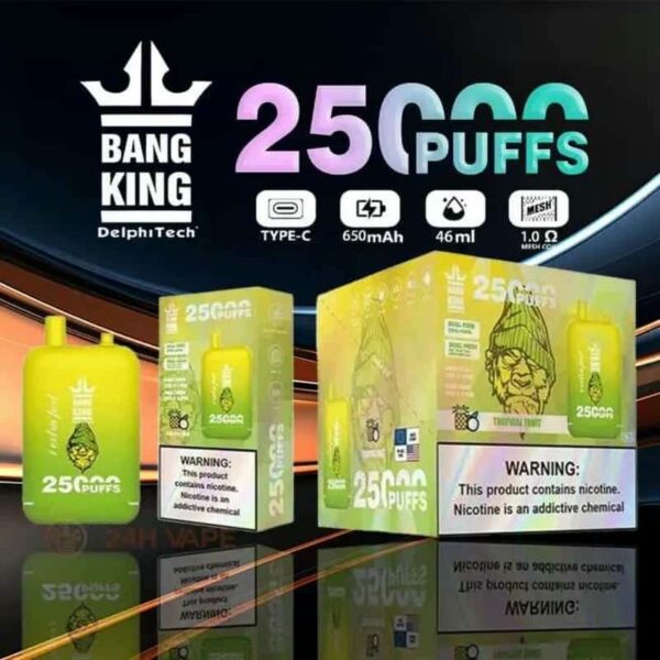 Bang King 25000 Puffs Dual Cartridge Vape – 0/2/3/5% Nicotine Disposable Device