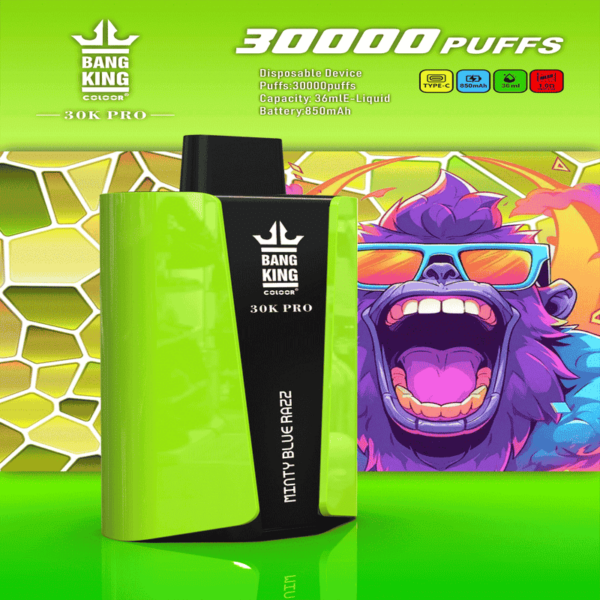 Bang King 30000 Pro Disposable Vape – 30,000 Puffs | Next-Gen Vaping Power