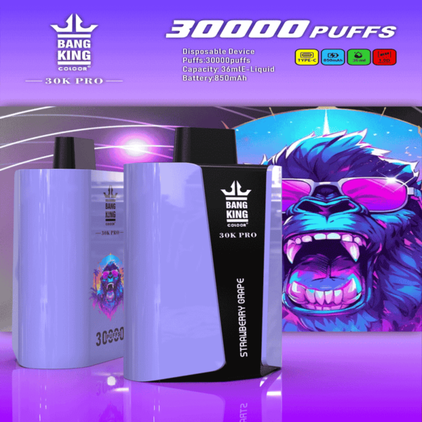 Bang King 30000 Pro Disposable Vape – 30,000 Puffs | Next-Gen Vaping Power
