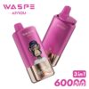 WASPE Mega Vape 60000 Puffs – LED Display, Tri-Flavor, Rechargeable Convenience