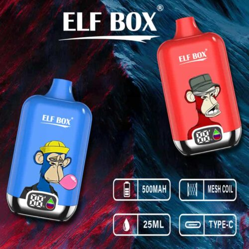 ELF BOX Digital Disposable Vape – 12000 Puffs | LED Display | 0%–5% Nicotine Options