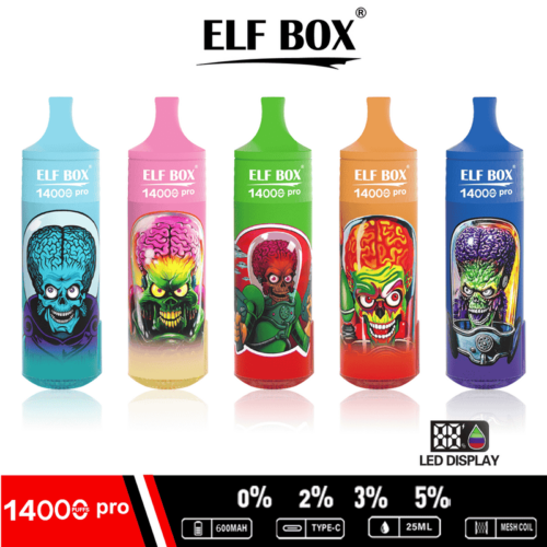 ELF BOX RGB 14000 Pro – Original LED Display Edition Disposable Vape Pen, 14,000 Puffs