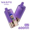 WASPE Mega Vape 60000 Puffs – LED Display, Tri-Flavor, Rechargeable Convenience