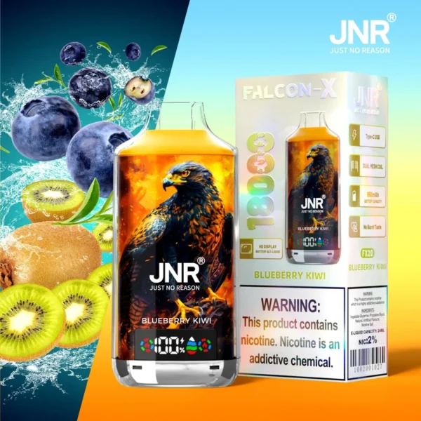 JNR FALCON X 18000 Puffs Disposable Vape – LED Display, Original 18K Model, Dual Mesh Coil