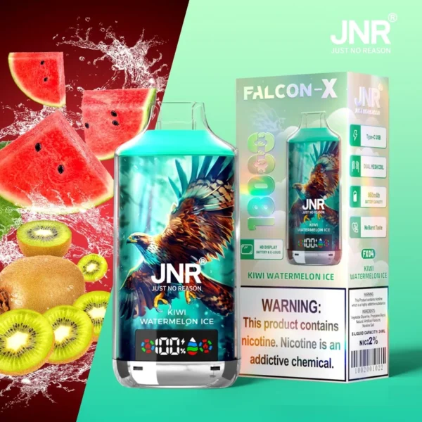 JNR FALCON X 18000 Puffs Disposable Vape – LED Display, Original 18K Model, Dual Mesh Coil