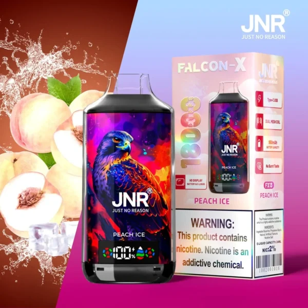 JNR FALCON X 18000 Puffs Disposable Vape – LED Display, Original 18K Model, Dual Mesh Coil