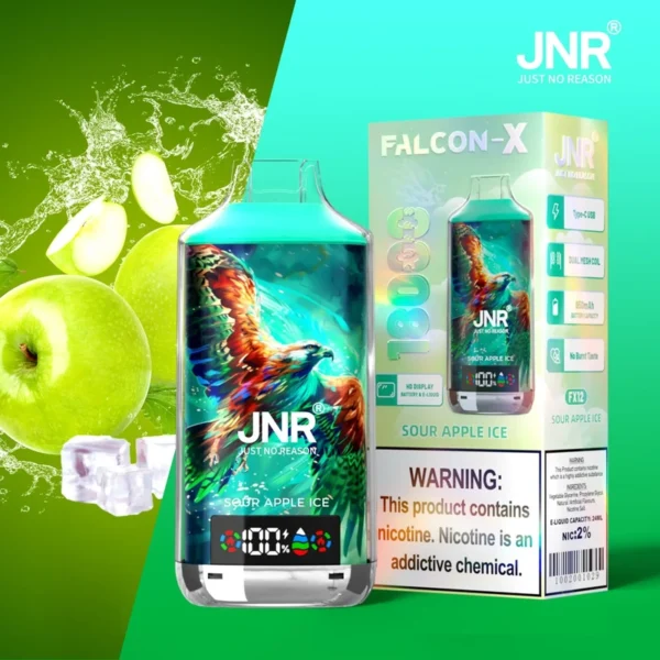 JNR FALCON X 18000 Puffs Disposable Vape – LED Display, Original 18K Model, Dual Mesh Coil