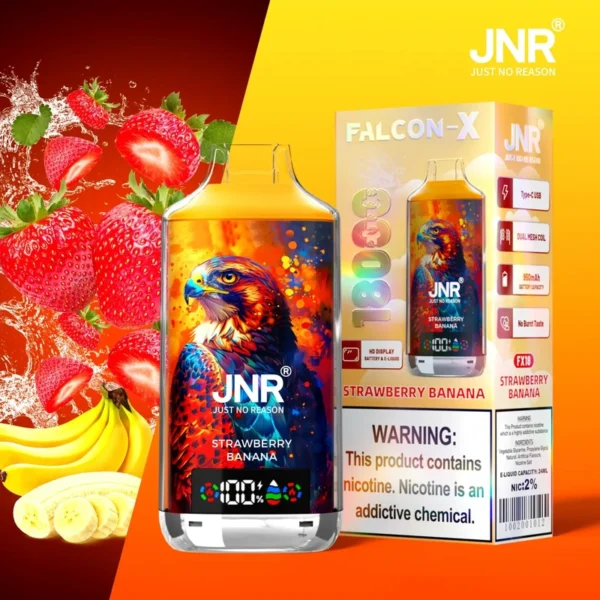 JNR FALCON X 18000 Puffs Disposable Vape – LED Display, Original 18K Model, Dual Mesh Coil