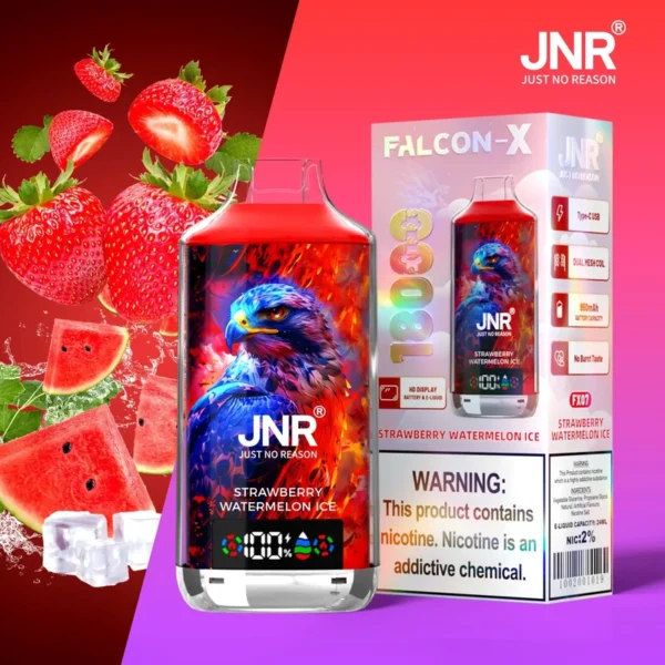 JNR FALCON X 18000 Puffs Disposable Vape – LED Display, Original 18K Model, Dual Mesh Coil