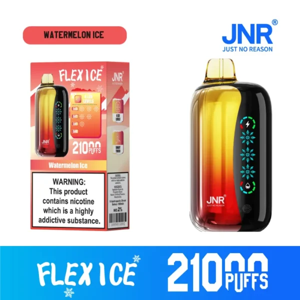 JNR Flex Ice 21000 Puffs Touch Screen Smart Disposable Vape | 26mL, 1000mAh, Adjustable Ice & Airflow