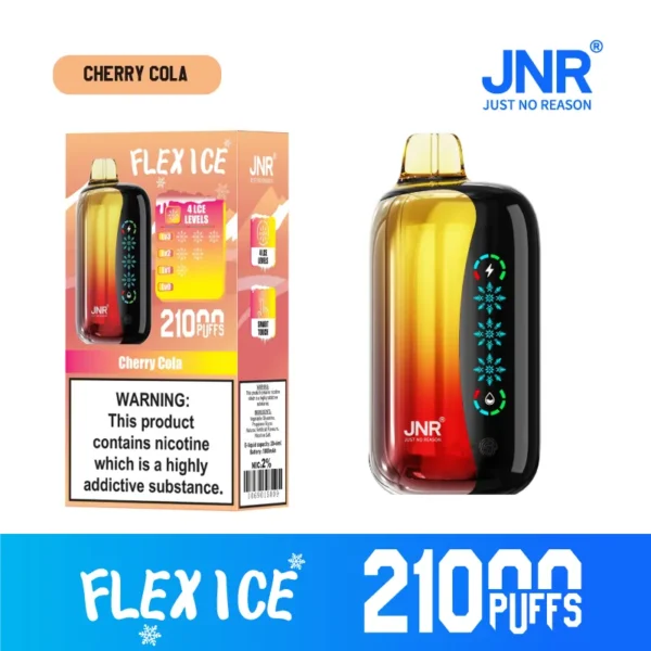 JNR Flex Ice 21000 Puffs Touch Screen Smart Disposable Vape | 26mL, 1000mAh, Adjustable Ice & Airflow