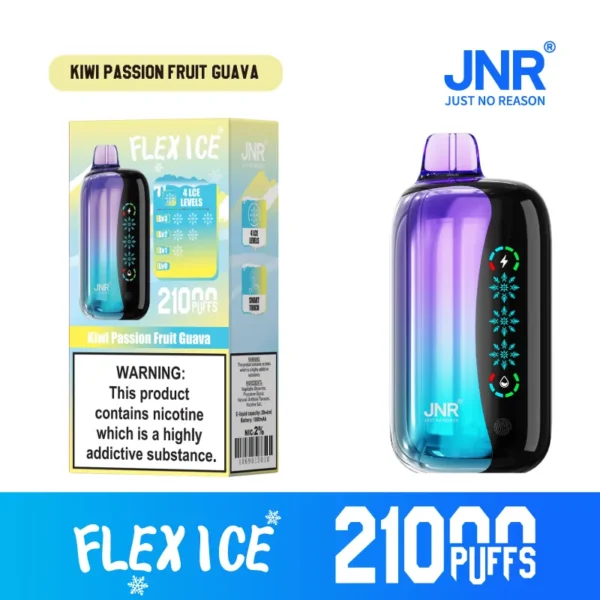 JNR Flex Ice 21000 Puffs Touch Screen Smart Disposable Vape | 26mL, 1000mAh, Adjustable Ice & Airflow