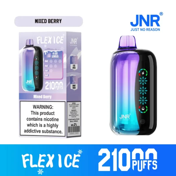 JNR Flex Ice 21000 Puffs Touch Screen Smart Disposable Vape | 26mL, 1000mAh, Adjustable Ice & Airflow
