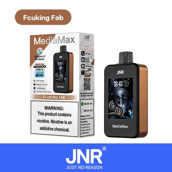 JNR Media Max 40000 Puffs – Intelligent Rechargeable Disposable Vape with Smart Display