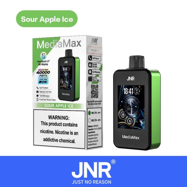 JNR Media Max 40000 Puffs – Intelligent Rechargeable Disposable Vape with Smart Display