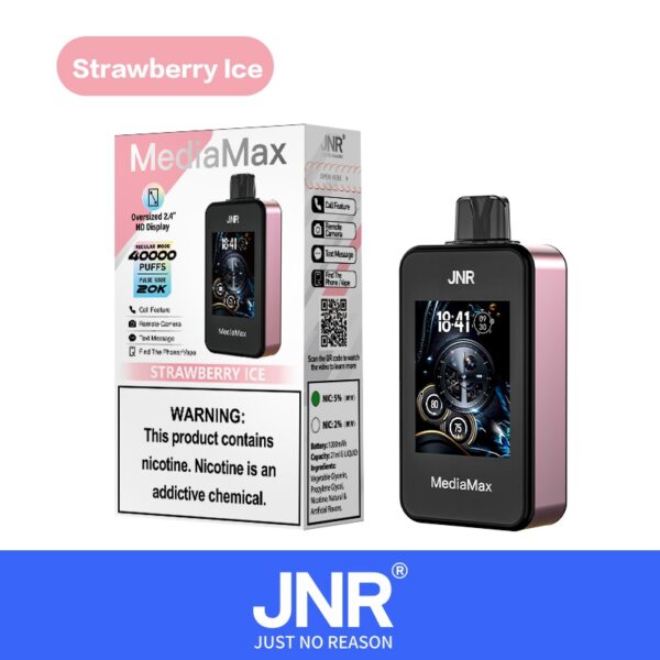 JNR Media Max 40000 Puffs – Intelligent Rechargeable Disposable Vape with Smart Display