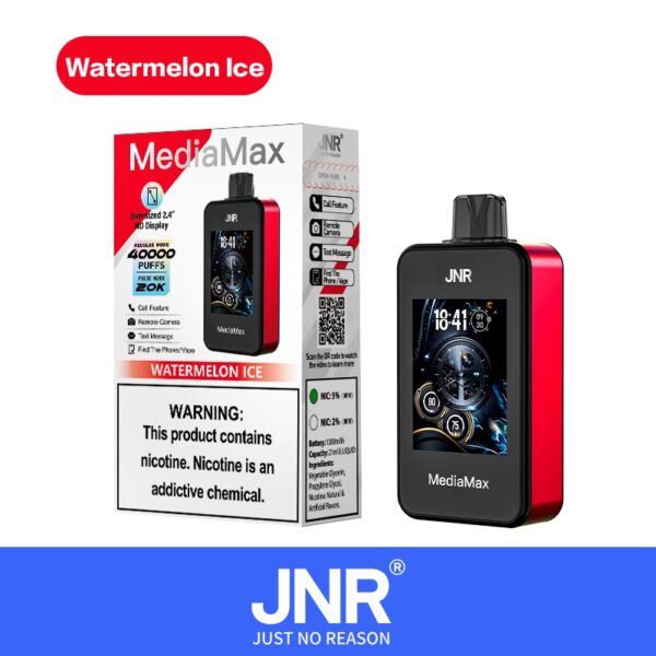 JNR Media Max 40000 Puffs – Intelligent Rechargeable Disposable Vape with Smart Display