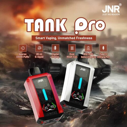 JNR Tank Pro 33K – High-Capacity Disposable Vape | 2% Nicotine | Type-C Rechargeable