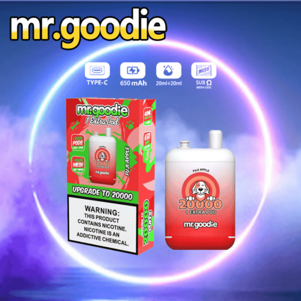 Mr.Goodie 20000 Puffs Disposable Vape – Dual Flavors, 2%/5% Nicotine, Double Tank Design