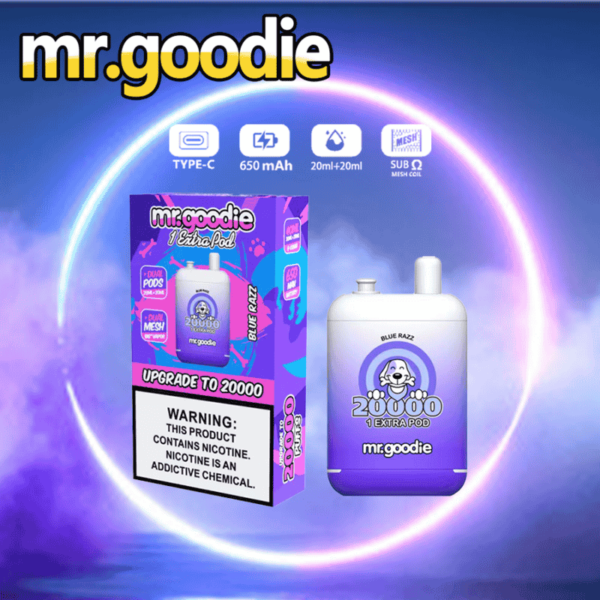 Mr.Goodie 20000 Puffs Disposable Vape – Dual Flavors, 2%/5% Nicotine, Double Tank Design