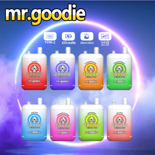 Mr.Goodie 20000 Puffs Disposable Vape – Dual Flavors, 2%/5% Nicotine, Double Tank Design
