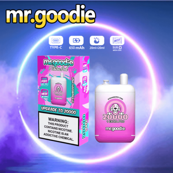 Mr.Goodie 20000 Puffs Disposable Vape – Dual Flavors, 2%/5% Nicotine, Double Tank Design