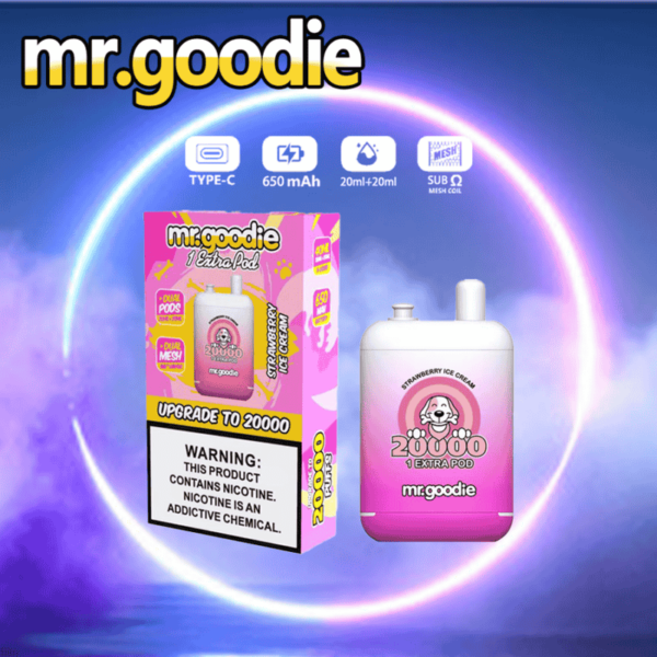Mr.Goodie 20000 Puffs Disposable Vape – Dual Flavors, 2%/5% Nicotine, Double Tank Design