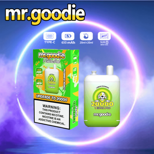 Mr.Goodie 20000 Puffs Disposable Vape – Dual Flavors, 2%/5% Nicotine, Double Tank Design
