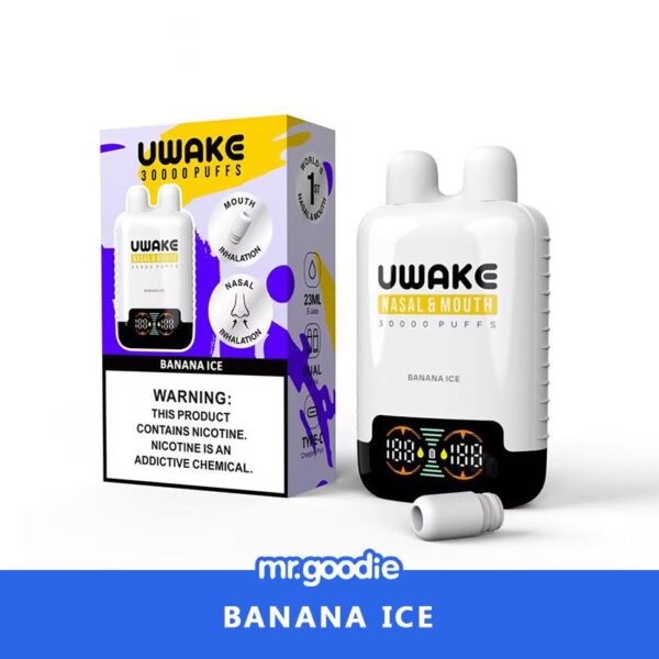 Mr.Goodie Uwake 30000 Puffs Disposable Vape – Dual Inhalation (Nasal & Mouth) with LED Display